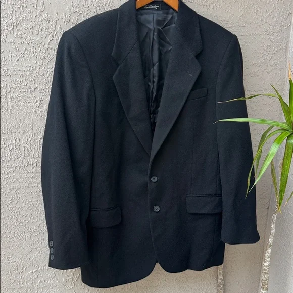 CashmereBlack Men's Blazer - Tailored Two-Button Jacket🔥